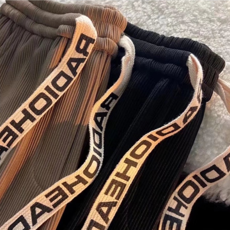 Quần Legging Dây Rút Dáng Rộng Phong Cách Retro Cho Nam unisex quần dài ống rộng nam quần hoạ tiết  jogger