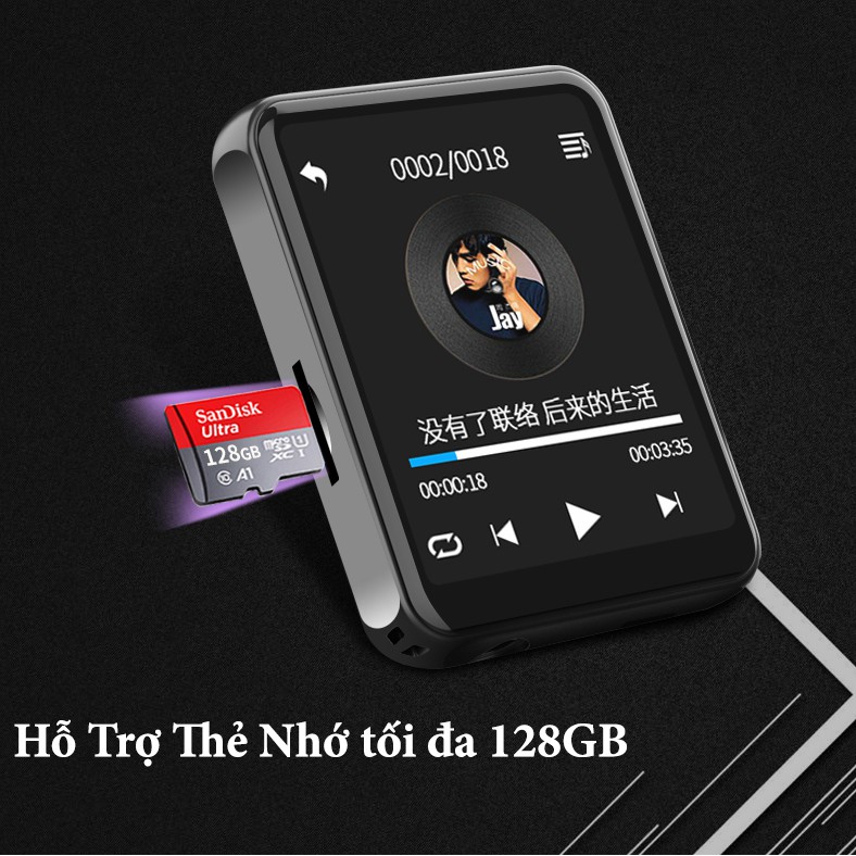 Máy nghe nhạc Ruizu M9 MP3 có Bluetooth cao cấp Ruizu M9 - Hifi Music Player - Màn hình cảm ứng 1.8inch - Lossless