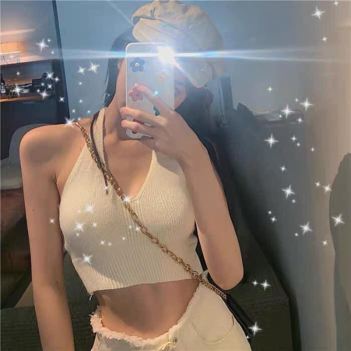 [Mã WASKT410K giảm 10K đơn 50K] áo khoét ngực buộc dây len montoghi cao cấp | BigBuy360 - bigbuy360.vn