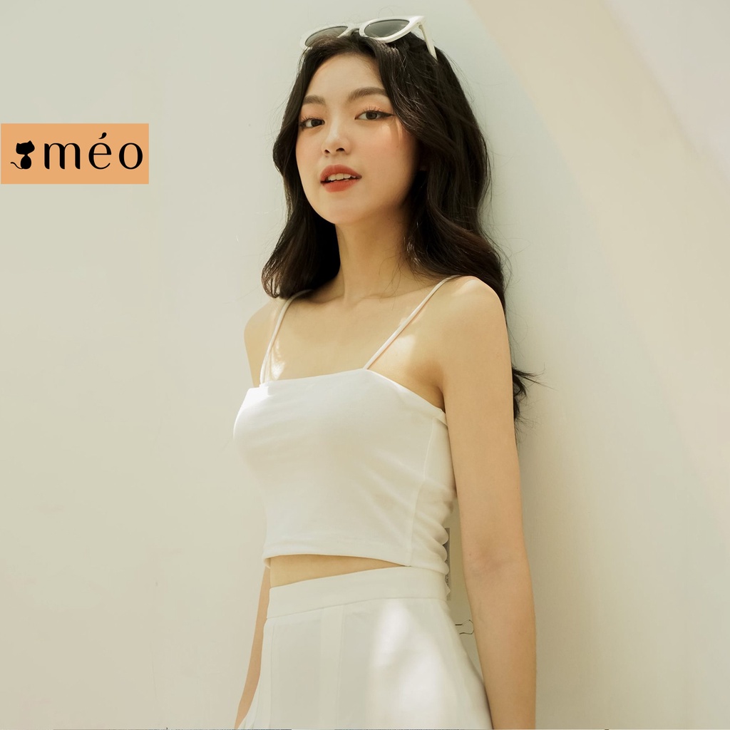 [Mã FADEP0610 giảm 10K đơn 99K] Áo hai dây nữ Méo shop dáng croptop thun tăm form ôm bó ngực Xevia