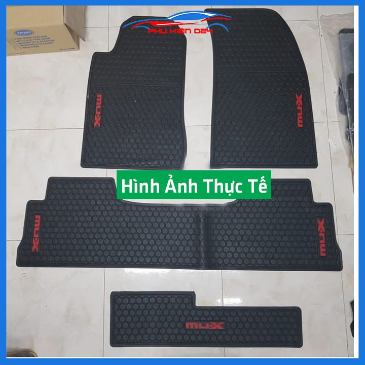 Lót sàn ô tô cao su MUX, MU-X 2015-2016-2017-2018-2019-2020-2021-2022 không mùi chống trơn trượt