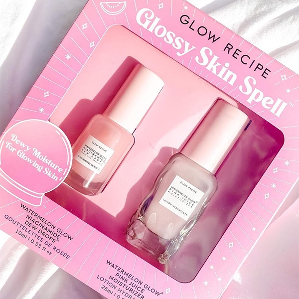 Set dưỡng ẩm làm sáng da giảm thâm mini Glow Recipe Glossy Skin Spell Kit