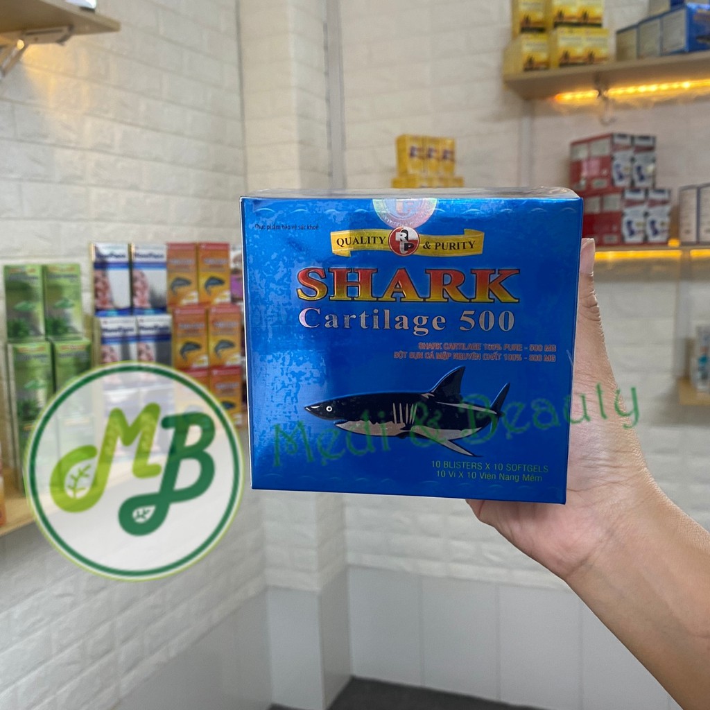 Viên uống tái tạo khớp, giảm đau khớp, ngừa viêm khớp Shark Cartilage 500 hộp 100 viên