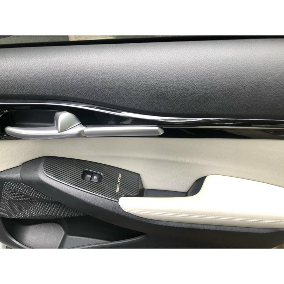 Ốp Nội Thất Kia Seltos 2020 - 2023 - Bộ 6 Chi tiết 2 Mẫu Titan và Carbon