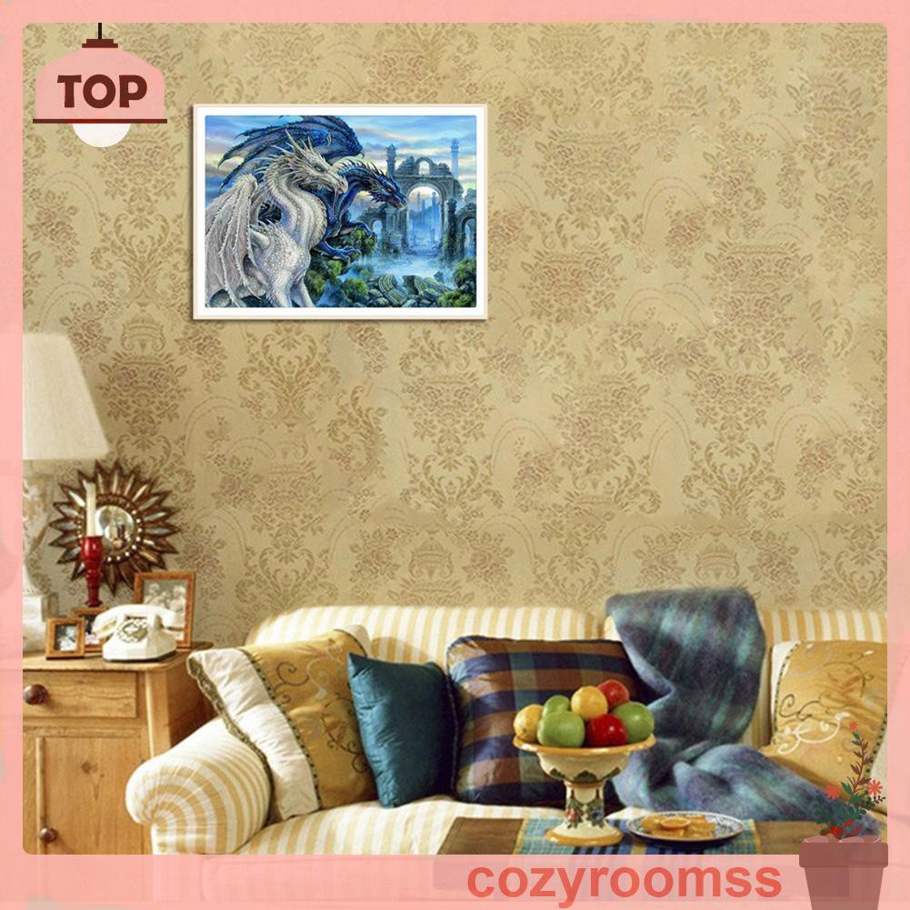 Bộ Tranh Đính Đá 5d Họa Tiết Chú Rồng Độc Đáo Diy Dùng Trang Trí Nhà Cửa