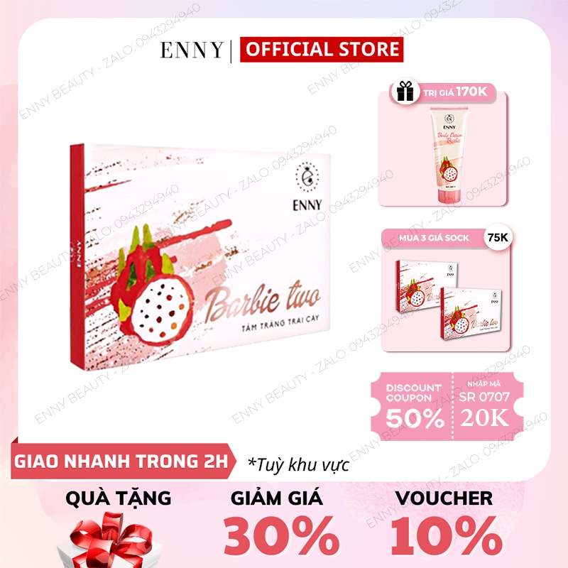 Tắm Trắng Body Thảo Mộc Toàn Thân ENNY BARBIE Dưỡng Trắng Da Cấp Tốc Từ Lần Đầu Sử Dụng 100 Gram