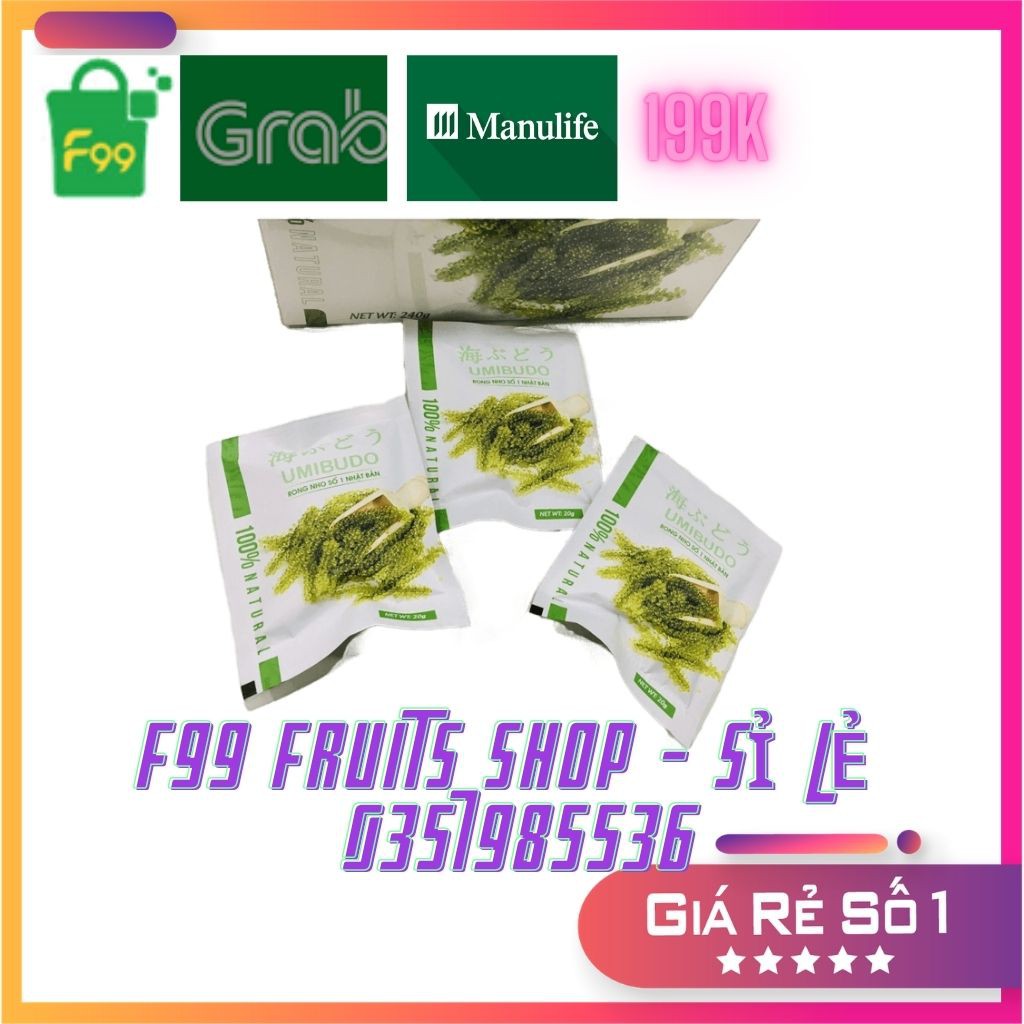 [NGOT10PTT][Rẻ Vô Địch] 1 gói Rong Nho Tách Nước Umibudo sản phẩm chính hãng siêu rẻ | BigBuy360 - bigbuy360.vn