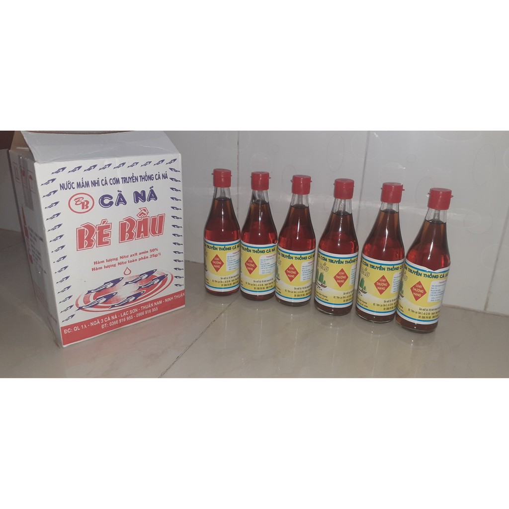 Nước mắm Bé Bầu loại thượng hạng 500ml (thúng 6 chai).