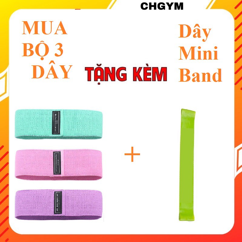 Dây kháng lực tập gym, dây miniband tập mông đùi ChGYM vải