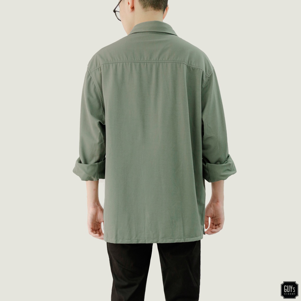 [HÀNG THIẾT KẾ] Áo sơ mi Button Shirt GUY's Closet, chất liệu kaki, thấm hút mồ hôi tốt | BigBuy360 - bigbuy360.vn