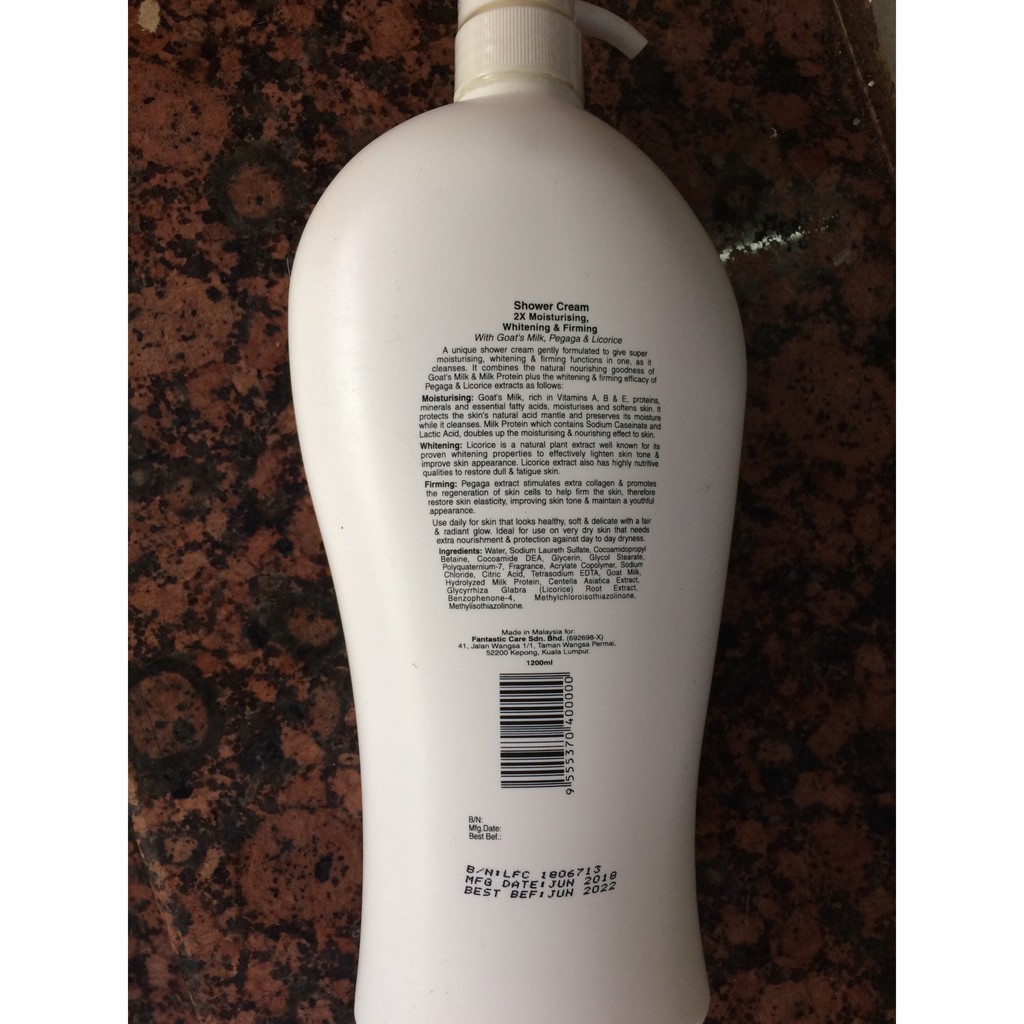 Sữa tắm dê trắng da chính hãng White Care Shower cream 2x 1200ml