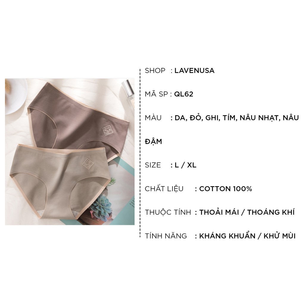 Quần lót cotton nữ cạp ép không viền kháng khuẩn siêu đẹp QL62