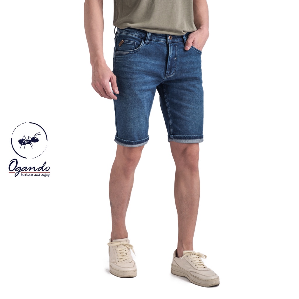 Quần short jean nam phom ôm, trẻ trung Ogando - Sky 2