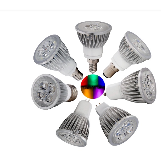 220v 3w 5w Trắng Ánh Sáng Vàng Bóng Đèn Phun Đa Năng E27 Vít Phun Đèn E14 Bóng Đèn Tập Trung GU10 Mr