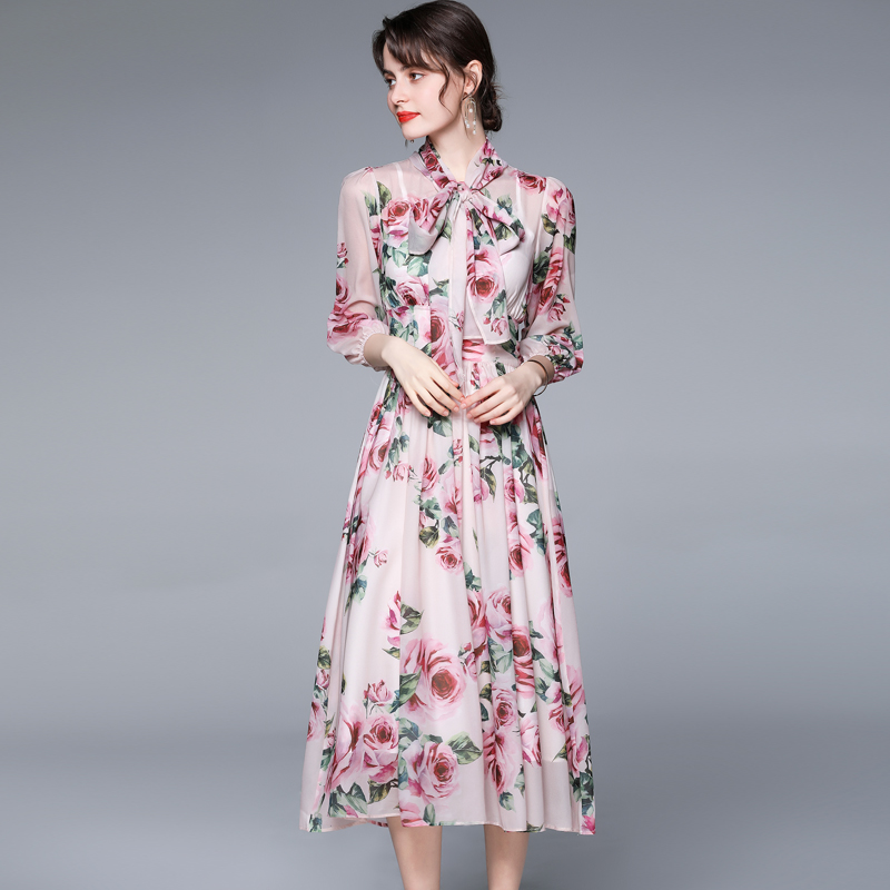 Đầm Maxi Dự Tiệc Phong Cách Retro Thanh Lịch