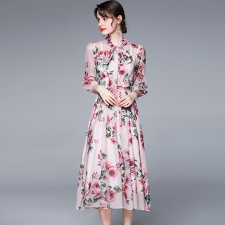 Đầm Maxi Dự Tiệc Phong Cách Retro Thanh Lịch
