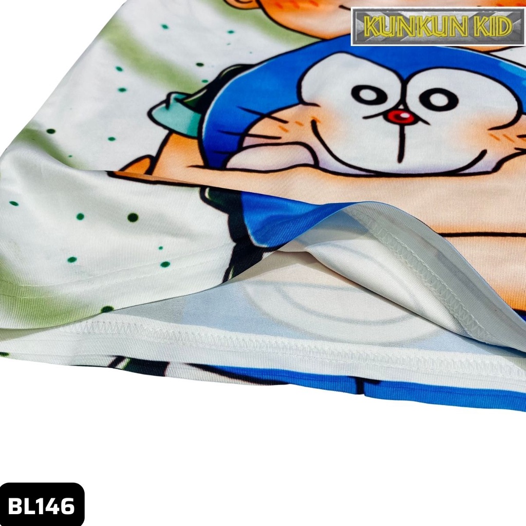 Đồ bộ ba lỗ thun lạnh hình nobita doraemon cho bé trai size đại từ 10-60kg KunKun Kid BL146