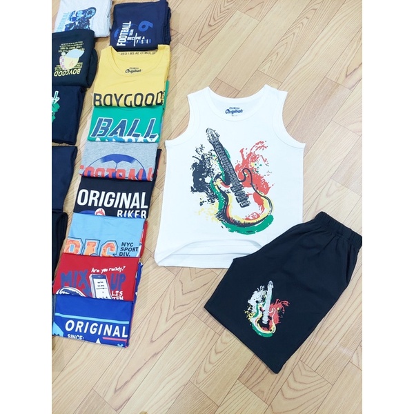 Bộ Thun Ba Lỗ Bé Trai VnXk 20kg-50kg