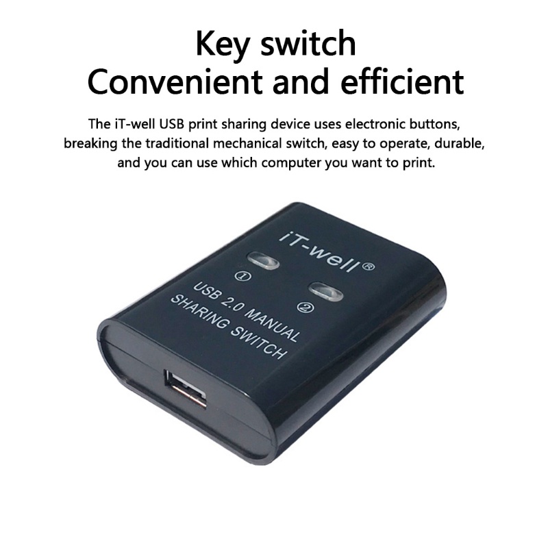 Hub Chia Cổng USB 2 Trong 1 Tiện Dụng Cho Máy in