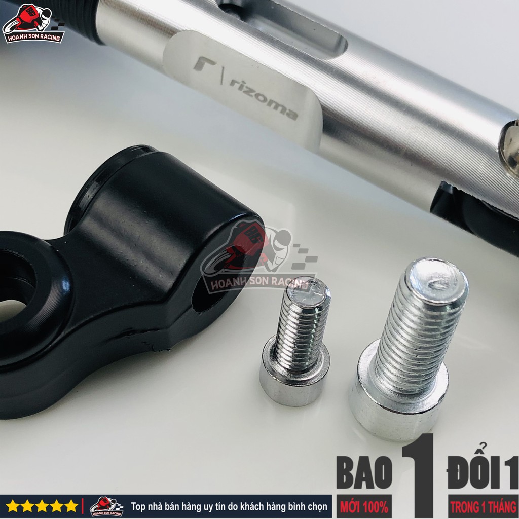 Gương 5 cạnh rizoma hơp kim nhôm nguyên khối cao cấp fullsystem  nhập khẩu bởi Hoành Sơn Racing
