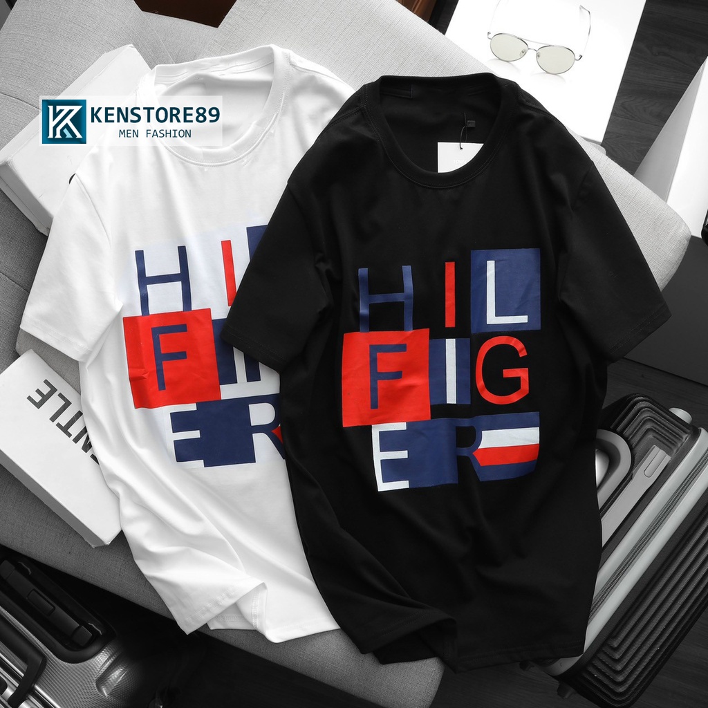 Áo thun nam cổ tròn HILF tay ngắn cotton 100% KENSTORE89 ATK010