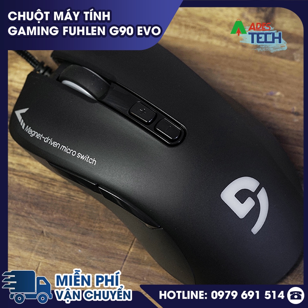 Chuột máy tính gaming Fuhlen G90 EVO - BẢO HÀNH 24 THÁNG - Cảm Biến Pixart PMW3360 Siêu Tối Tân