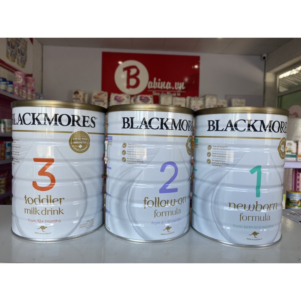 Sữa Blackmore Úc 900g đủ số 1,2,3 - date mới nhất