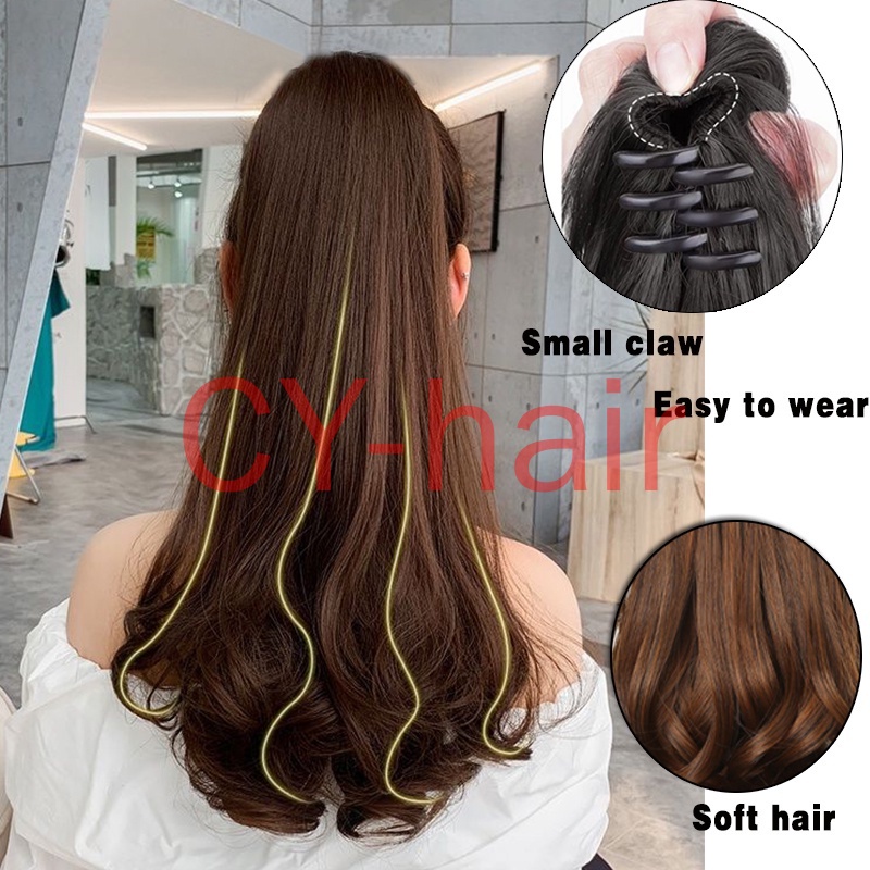 Tóc Giả Đuôi Ngựa Dài Xoăn Gợn Sóng Tự Nhiên Cho Nữ