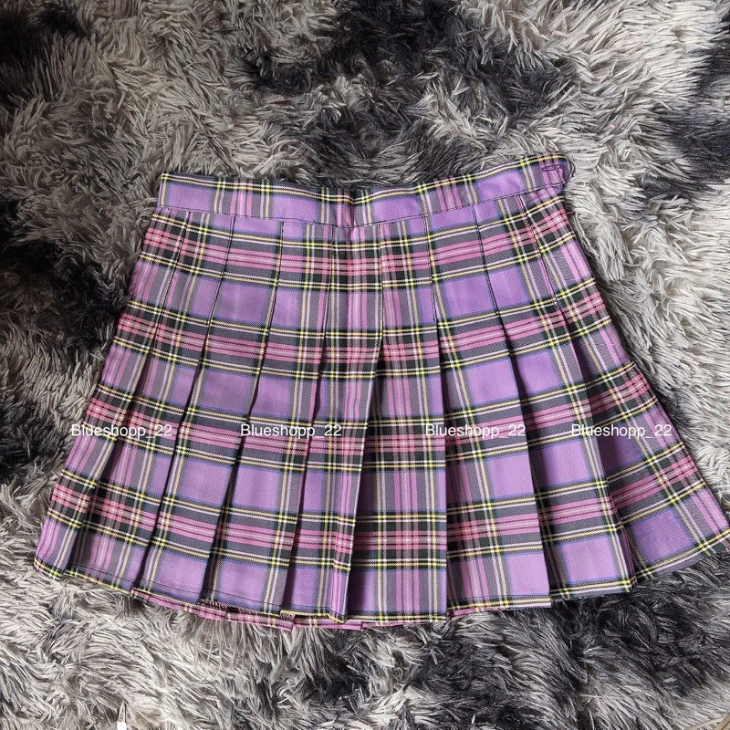 SET ÁO + CHÂN VÁY TENNIS KẺ CARO ULZZANG