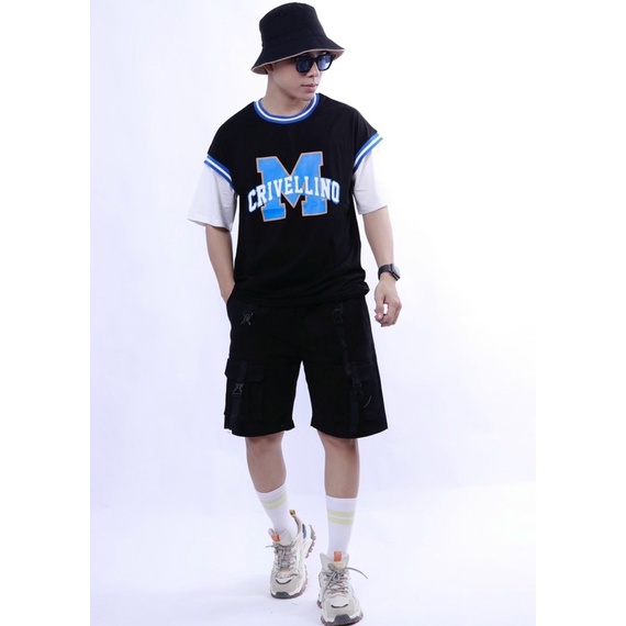 áo thun nam form rộng , kiểu bóng chày Nô Store