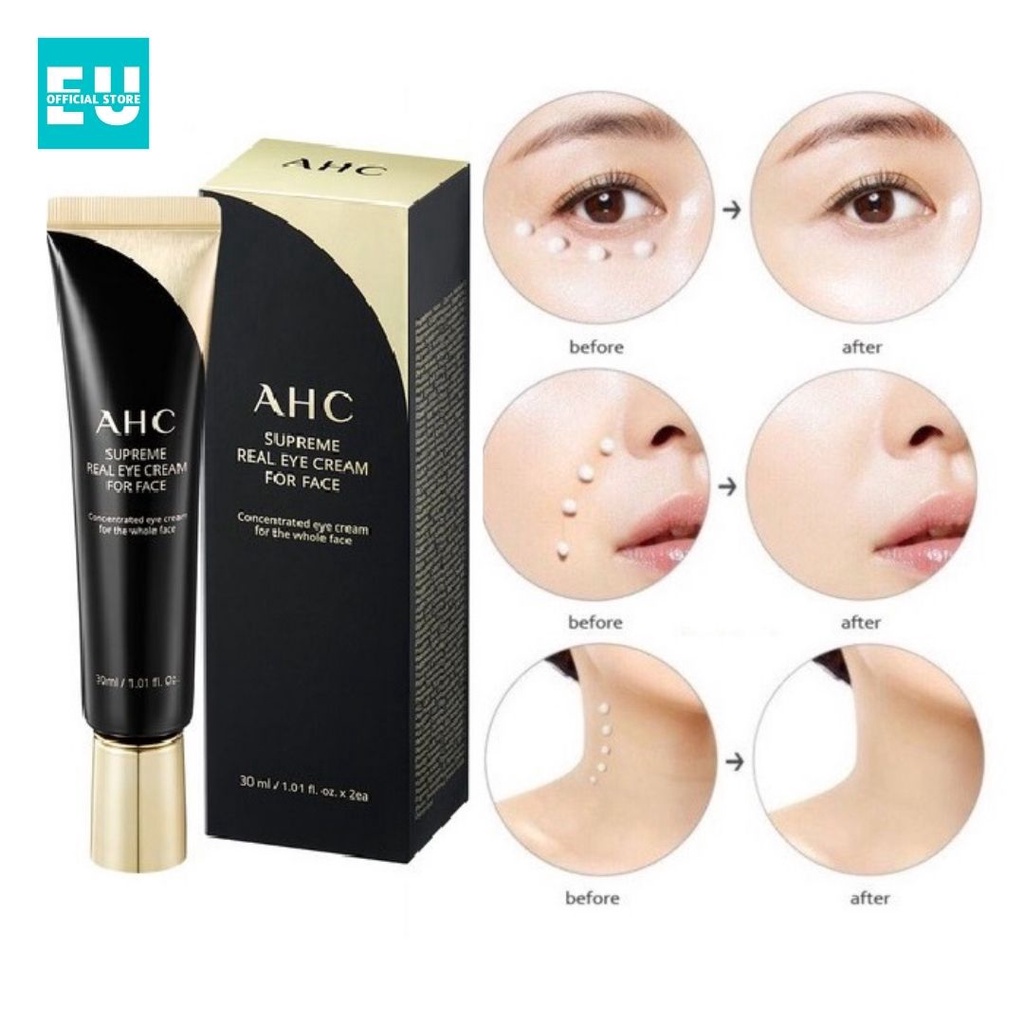 Kem Dưỡng Mắt AHC Ten Revolution Real Eye Cream For Face Màu Đen (Mẫu Mới)