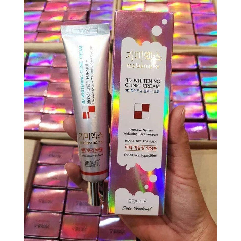 Kem Trắng Da  Mờ Thâm Nám Tàn Nhang MELASMA-X 3D WHITENING CLINIC Hàn QUốc 35ml