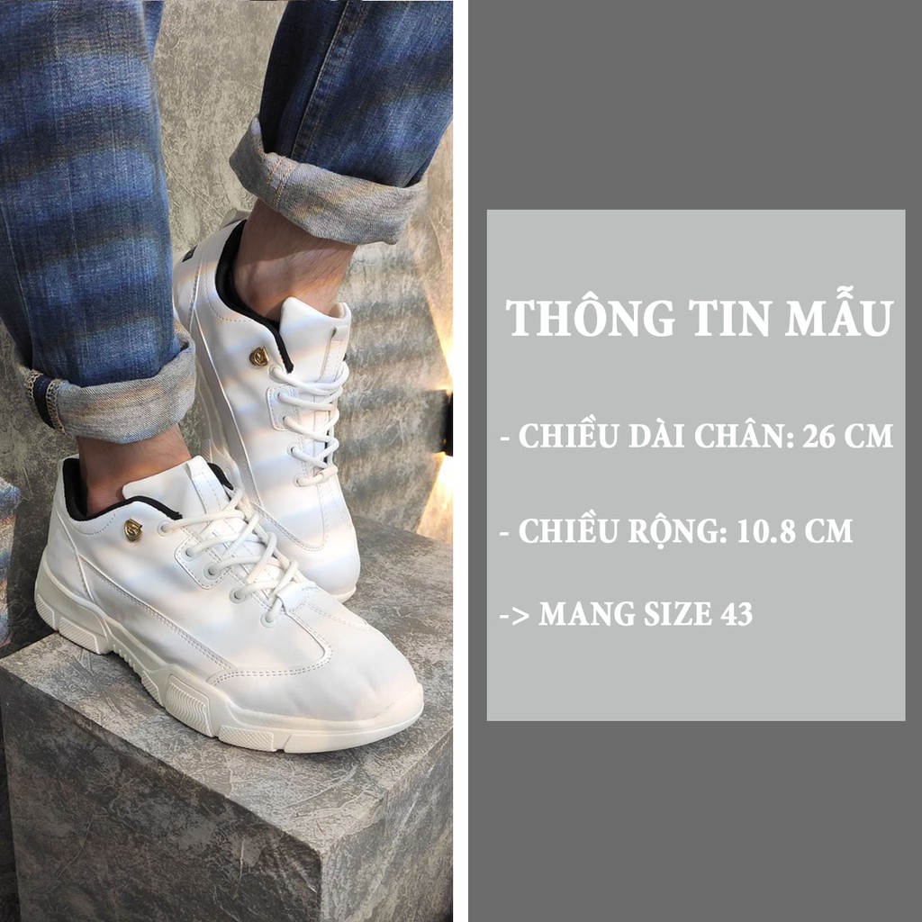 [Mã FAMALLT5 giảm 15% đơn 150K] Giày sneaker nam Muidoi G883 trắng