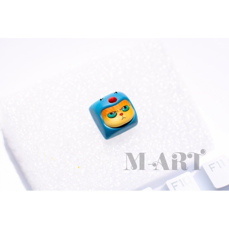 Keycap - Nút Bàn Phím Gaming - Nút Bàn Phím Cơ Mặt Mèo Hờn Dỗi  - Chim Xanh - KC025