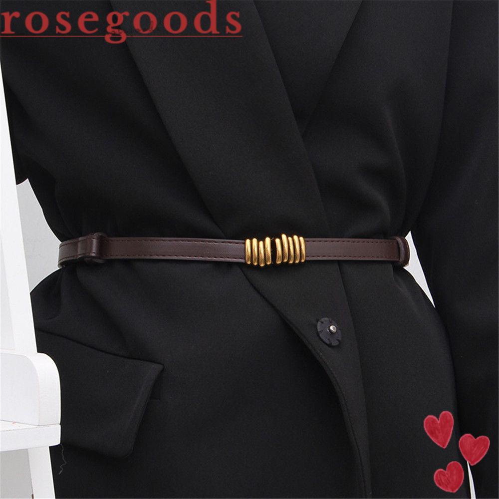 Thắt Lưng Mỏng Họa Tiết Hoa Hồng Phong Cách Retro Thời Trang Cho Nữ