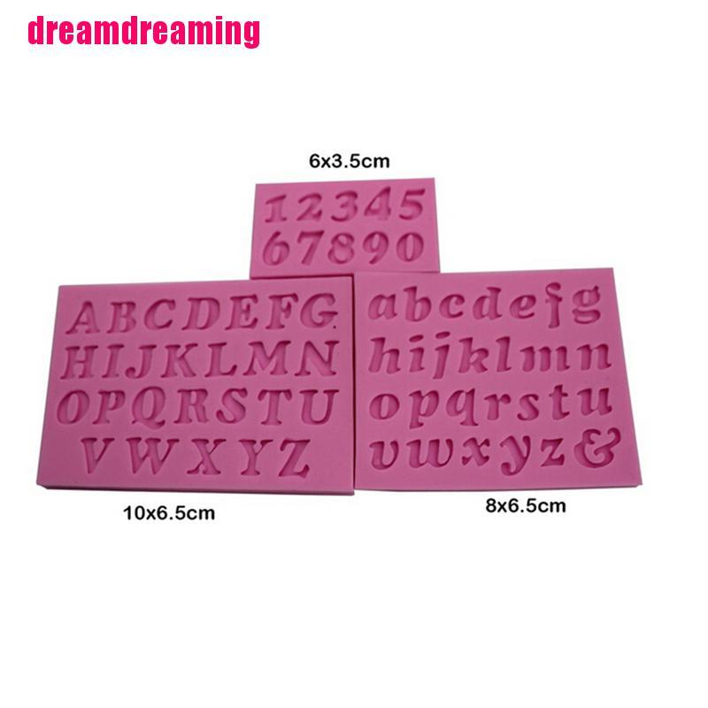 Bộ 3 Khuôn Silicone Làm Bánh Hình Chữ Cái Và Số