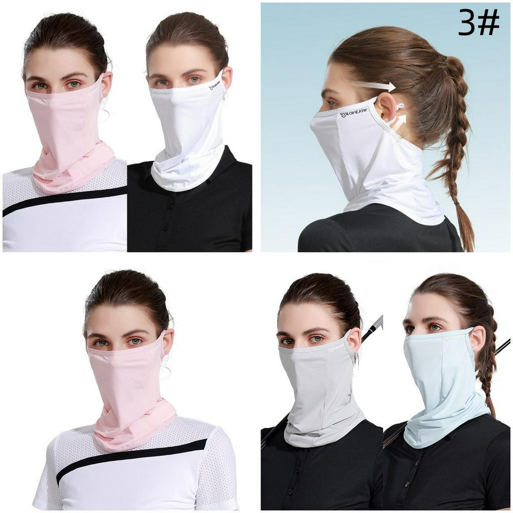 Fsth Khẩu Trang Chống Nắng Bằng Lụa Lạnh Nhanh Khô Thoáng Khí Bảo Vệ Tai Và Cổ Cho Nữ