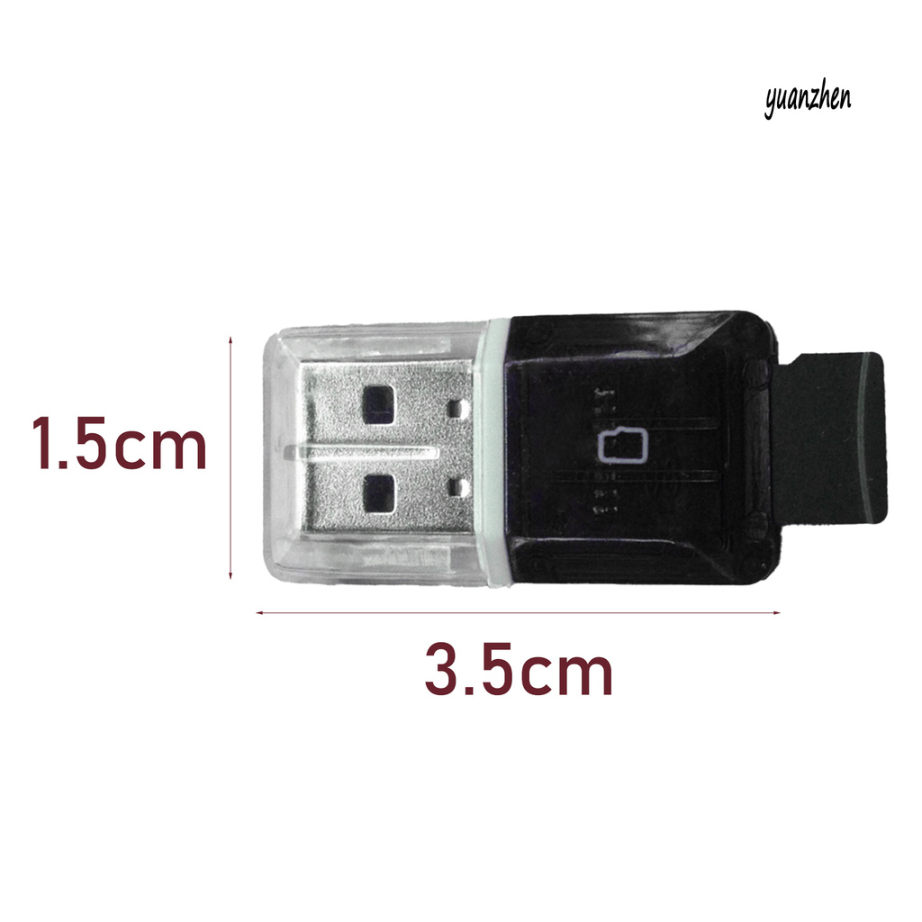 Đầu Đọc Thẻ Nhớ Tf Trong Suốt Cổng Usb 2.0 | BigBuy360 - bigbuy360.vn