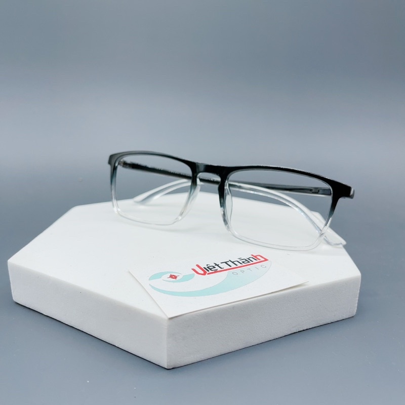 Gọng kính cận vuông ombre lắp được cận viễn loạn unisex tiktok mã L ombre