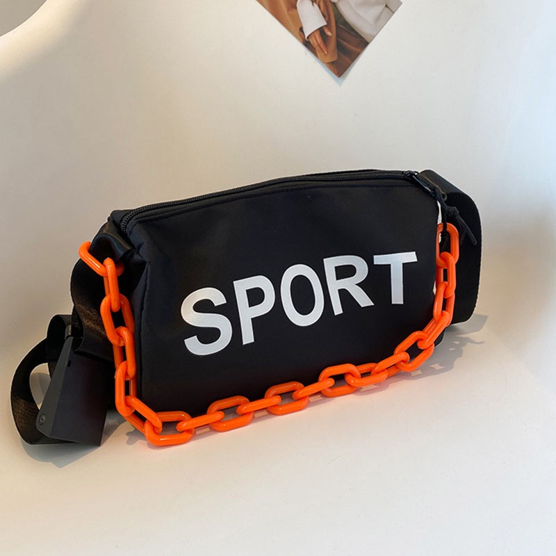 Túi xách IELGY đeo vai phối dây xích thời trang hip hop độc lạ cho nam và nữ