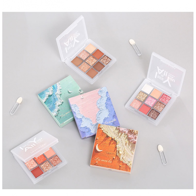 Bảng phấn mắt/má hồng/phấn má hồng màu đất lấp lánh thương hiệu LAMEILA