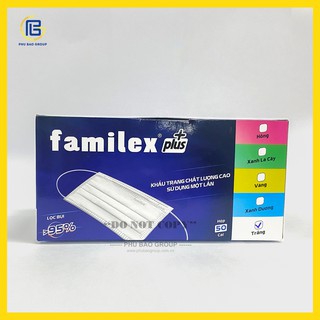 Khẩu trang y tế 3 lớp FAMILEX PLUS Trắng (50 Cái/Hộp)