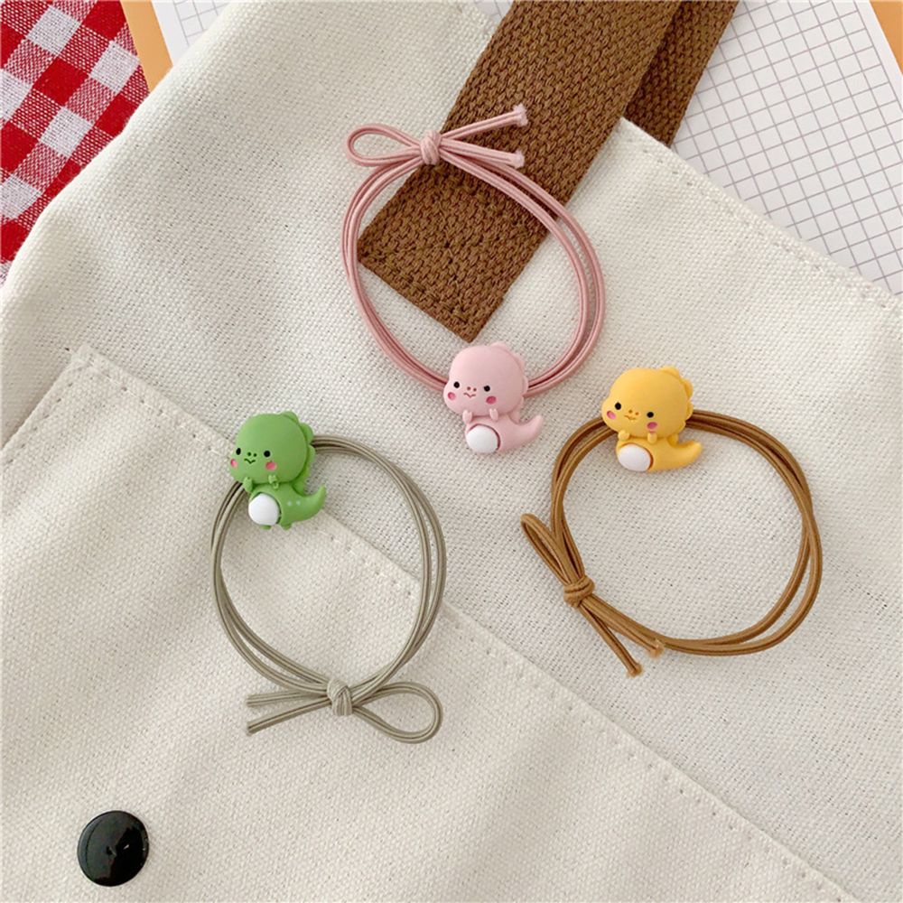 Dây buộc tóc cao su hình khủng long dễ thương nhiều màu độc đáo