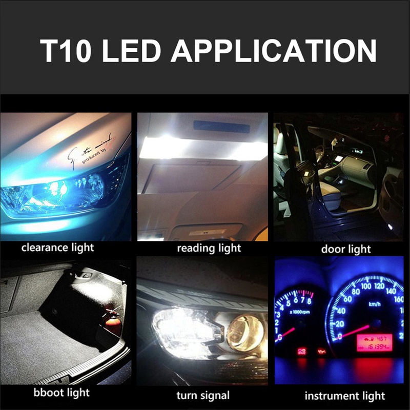 Đèn LED T10 Trong Suốt Chiếu Sáng Biển Số Xe Hơi