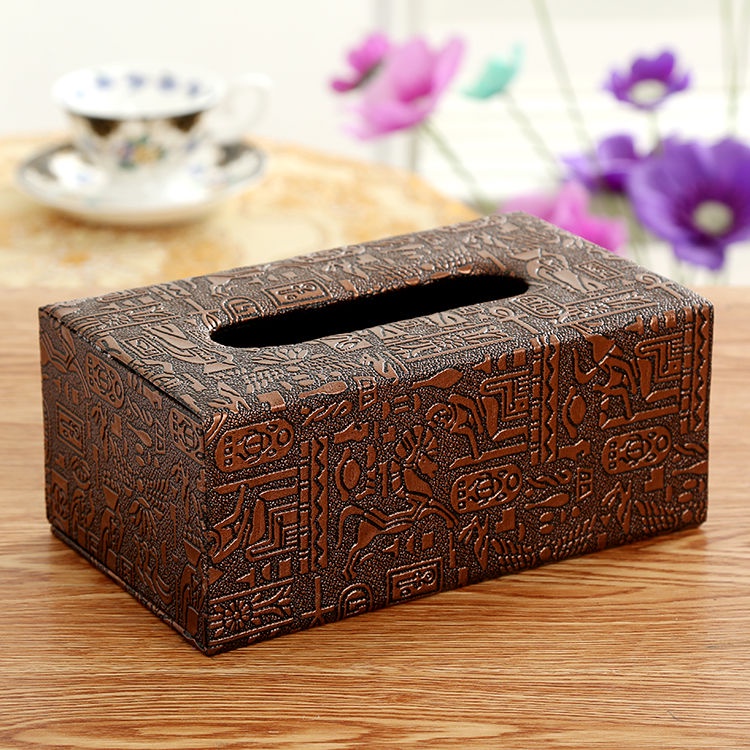 Hộp Đựng Khăn Giấy Bằng Da Phong Cách Châu Âu Sáng Tạo