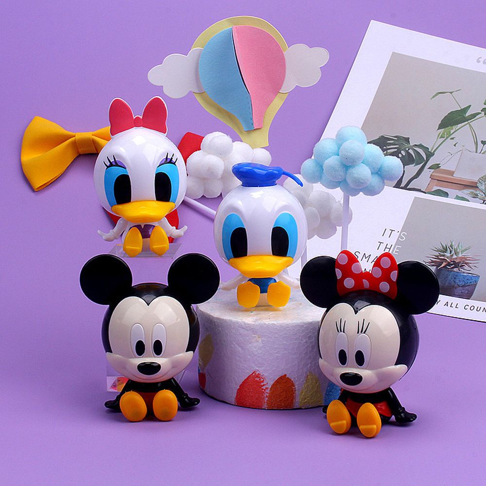 Mô Hình Nhân Vật Chuột Mickey / Minnie / Winnie The Pooh Trang Trí Bánh Kem Cho Bé