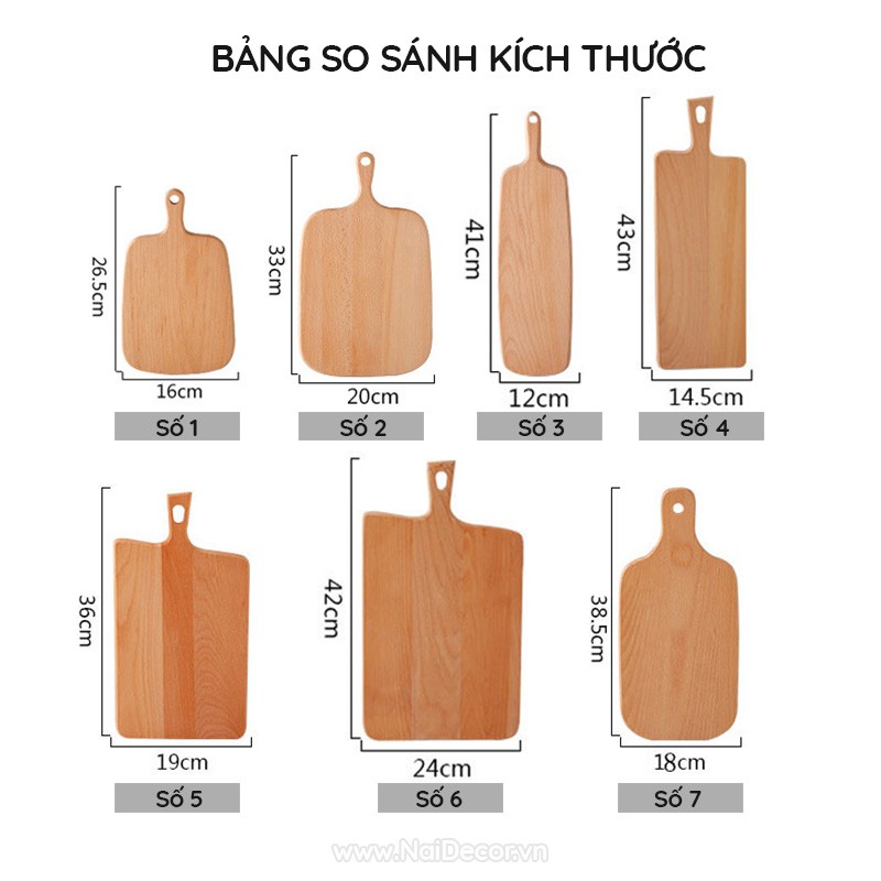 [Tổng hợp] Thớt gỗ đẹp để chụp food - Phụ kiện chụp ảnh Nai Decor