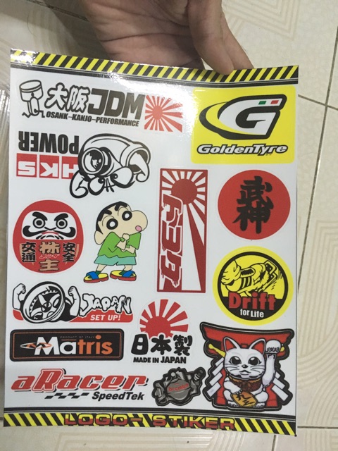 Tem logo japan jdm mèo Shoei