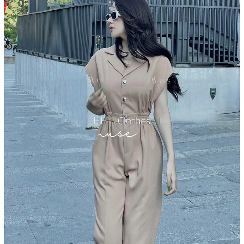Jumpsuit Cổ Vest Dáng Dài Hàng Quảng Châu JS0011-Teen 888