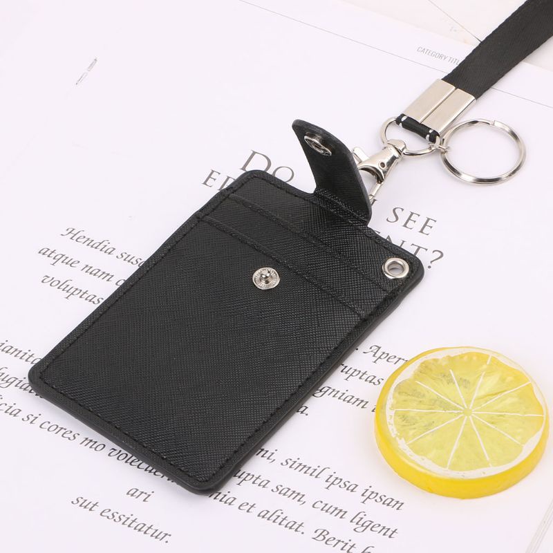 HAN  Office Work School ID Card Badge Holder with Keyring Rope Layards Neck Strap